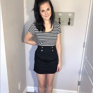 Black and White Steiped Sailor Dress